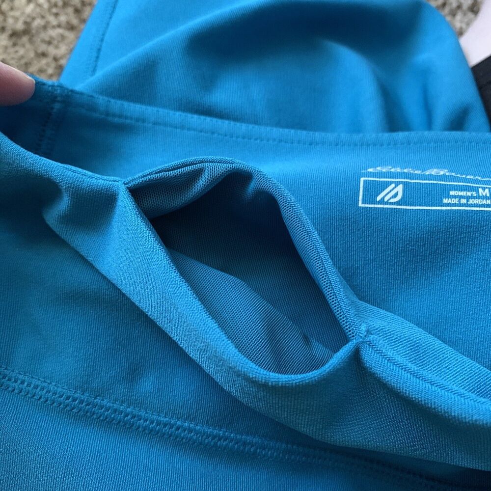 Eddie Bauer Teal Blue Capri Compression Athletic Pants Womens Medium - Picture 10 of 12